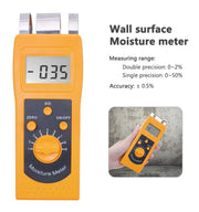 LABART Concrete Moisture Meter Tester Water Measurement Range 0~50% for Concrete Cement Brick Glass DM200C